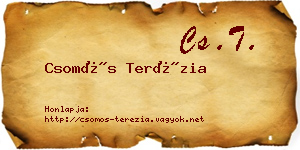 Csomós Terézia névjegykártya