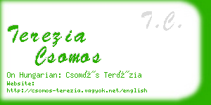 terezia csomos business card